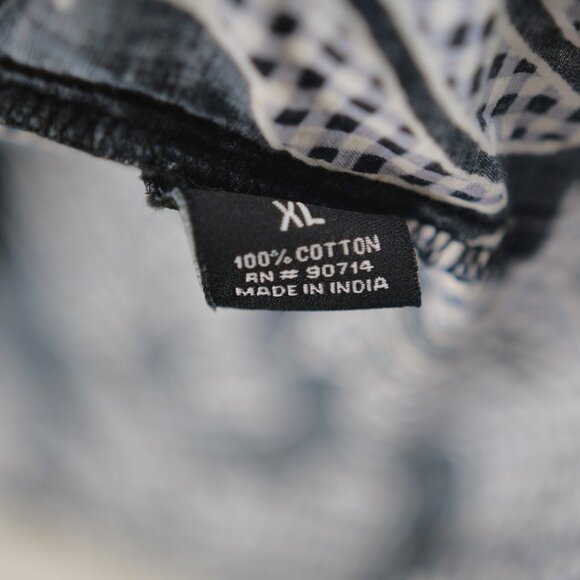 MSK Casual Midi dress black Leaves pattern Cotton Light XL - Picture 4 of 8